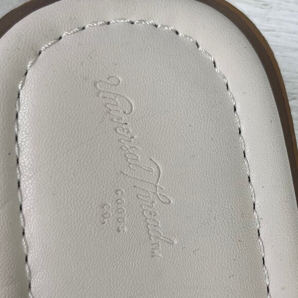 Universal Thread Louie Memory Foam Sandals Womens Cream Size 11 New Strappy - Picture 8 of 11